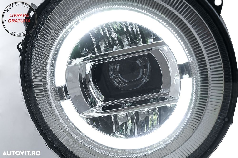 Faruri Full LED Mercedes G-Class W463 (2005-2017) Crom Facelift 2018 Design- livrare gratuita - 3