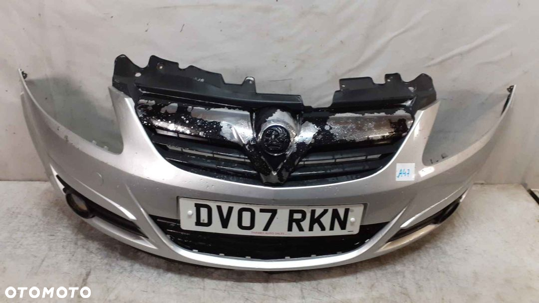 + ZDERZAK PRZÓD PRZEDNI OPEL CORSA D Z157 SREBRNY HALOGENY - 5