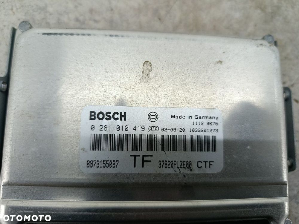 KOMPUTER, STEROWNIK HONDA CIVIC VII 8973155087 37820PLZE00 0281010419  1.7 - 2