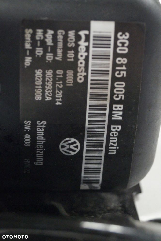 vw passat cc webasto benzyna 3c0815005bm ogrzewanie - 2