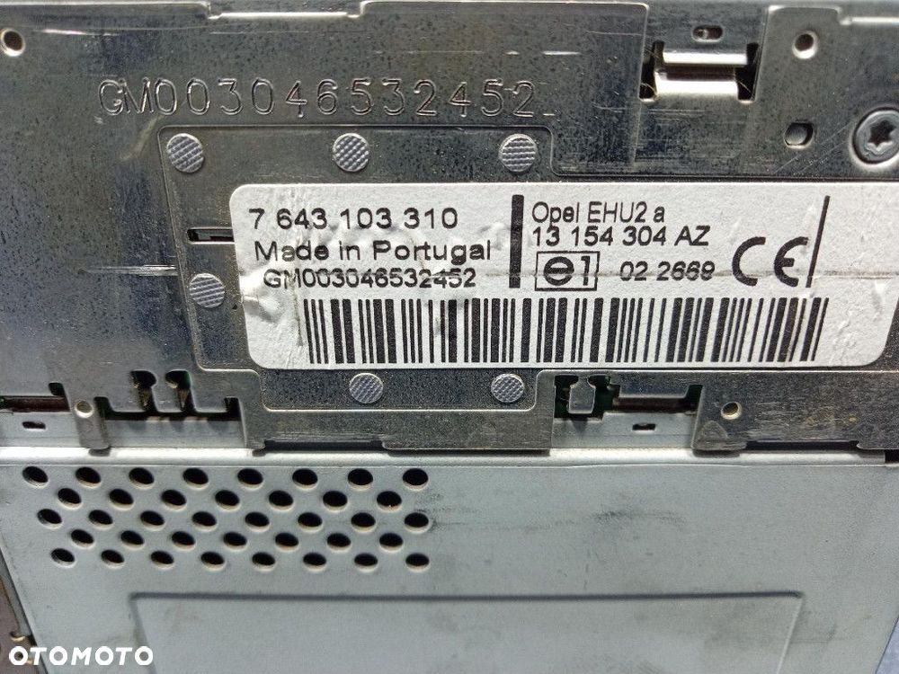 OPEL ASTRA III H RADIO CD30 MP3 WYŚWIETLACZ KOMPLET 13154304 - 5