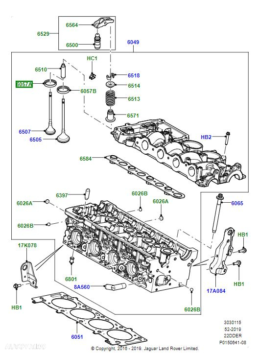 Ghidaj scaun supapa admisie LR004162 FREELANDER 2 2006 - 2014 - 2