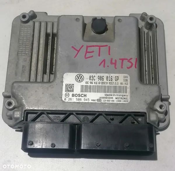 SKODA YETI - STEROWNIK KOMPUTER SILNIKA 03C906016GP, 0261S08945 - 1