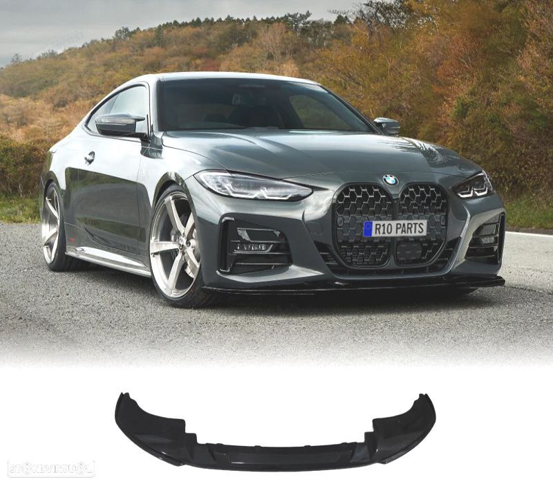 SPOILER LIP FRONTAL BMW G22 2P 3P 20- PRETO BRILHANTE - 1