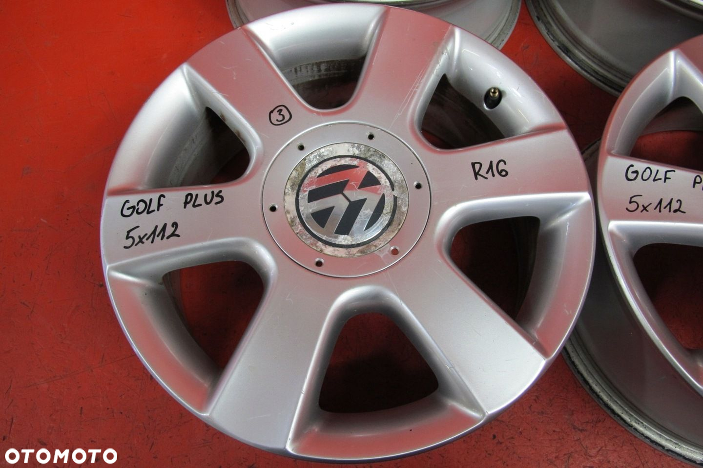 VW GOLF PLUS 5M1 5 V LC5F TOURAN FELGI ALUMINIOWE 16 5x112 6.5J ET50 KPL - 4