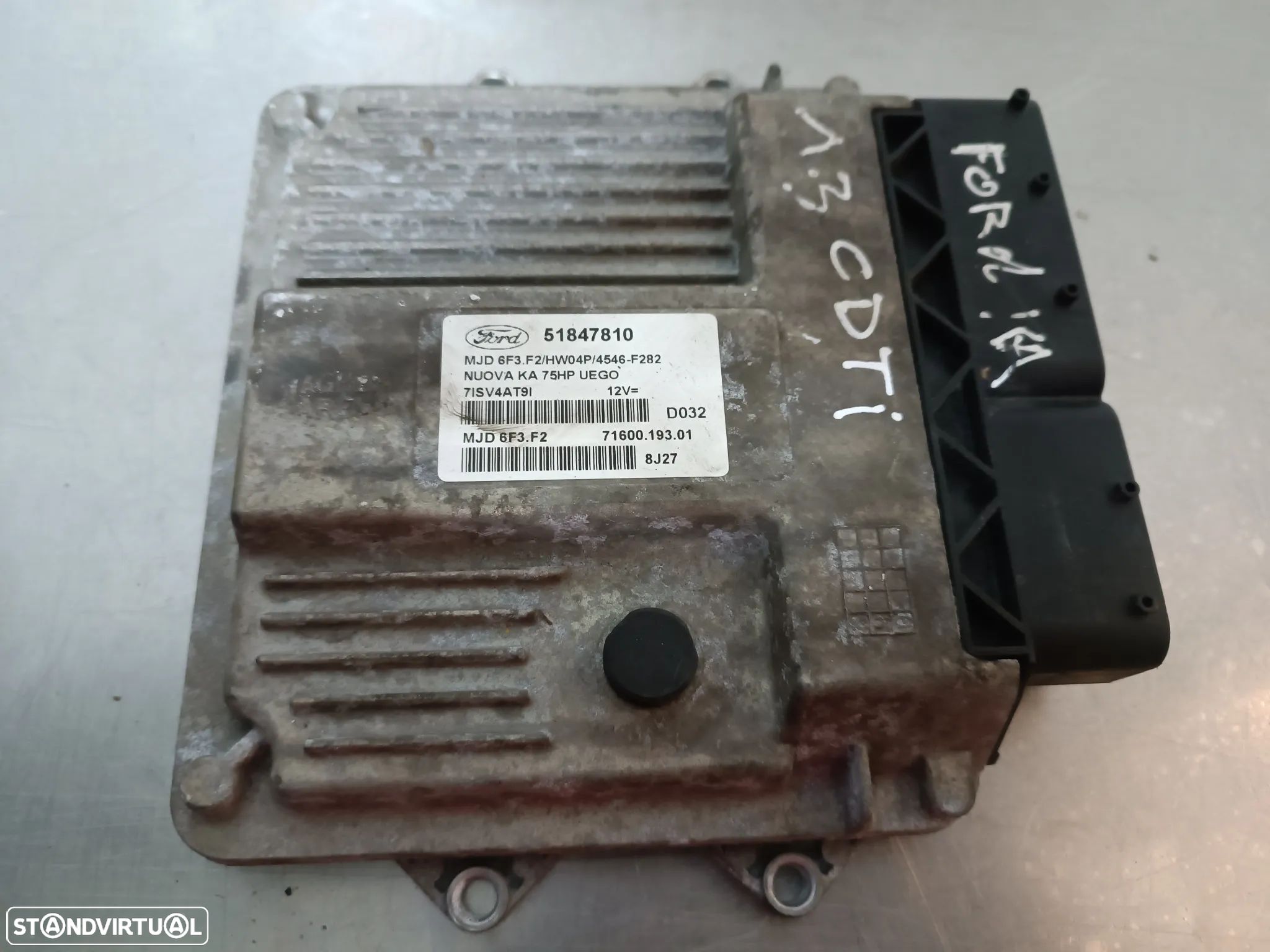 CENTRALINA DO MOTOR FORD KA 1.3TDCI REF. 51847810 MJD6F3F2 - 1