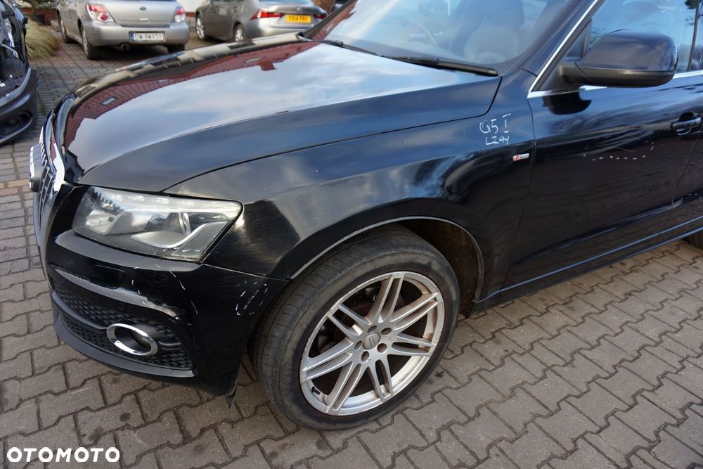 MASKA ZDERZAK BŁOTNIKI LAMPY Q5 I 8R LZ9Y XENON SPRYSKI S-LINE AUDI 2008-2012 CZARNY PRZÓD KOMPLETNY - 9