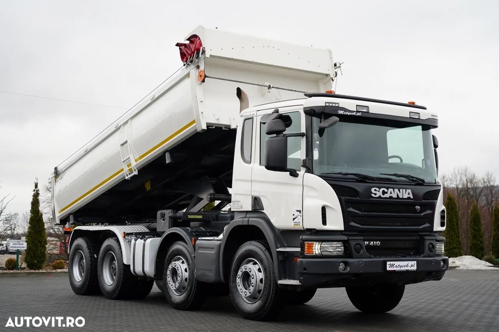 Scania P 410 / 8x4 / BASCULATOR 2 LATERAL / HIDRODOXIE LATERALĂ / BORDMATIC / OPTICRUISE / ANVELOPE 100% / EURO 6 - 4