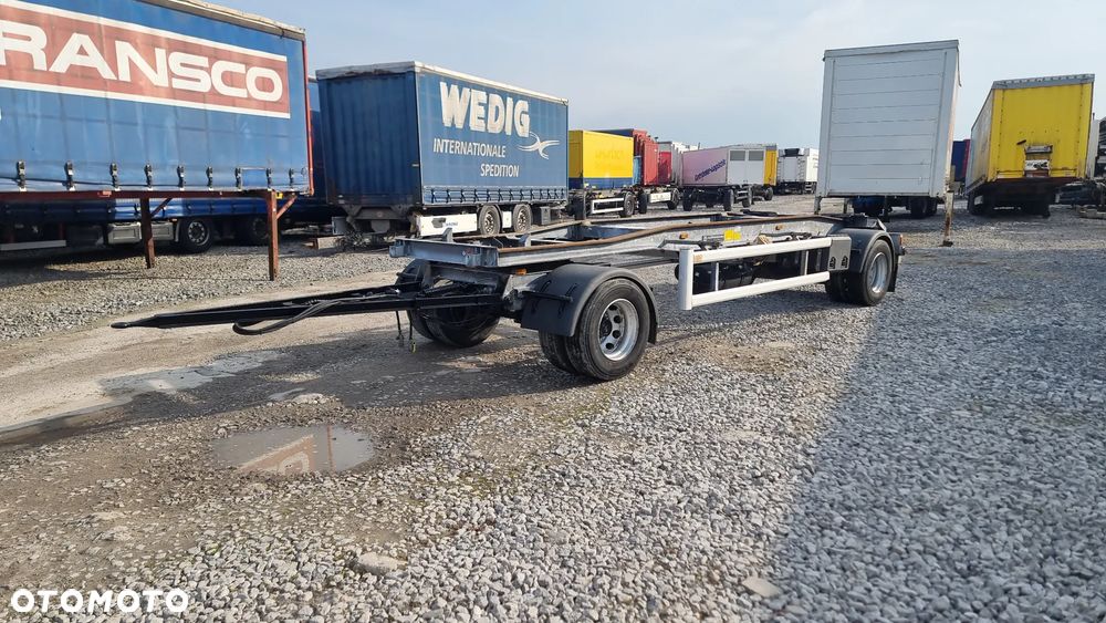 Huffermann 24.500zł netto PRZYCZEPA HAKOWIEC DO KONTENERÓW DO ZŁOMU RAMA OCYNK ROK OPONY 80% ST.BDB MOŻLIWOŚĆ TRANSPORTU - 2