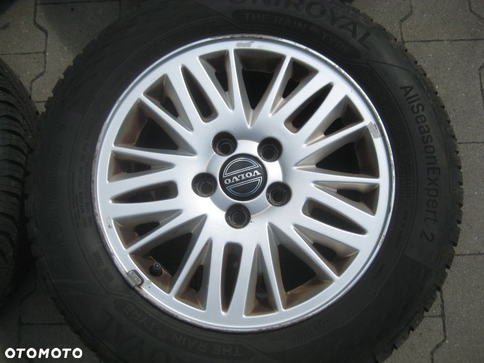 volvo s80 v70 s60 felgi aluminiowe 6,5x15 et43 5x108 30639360 opona 195x65x15 uniroyal - 5