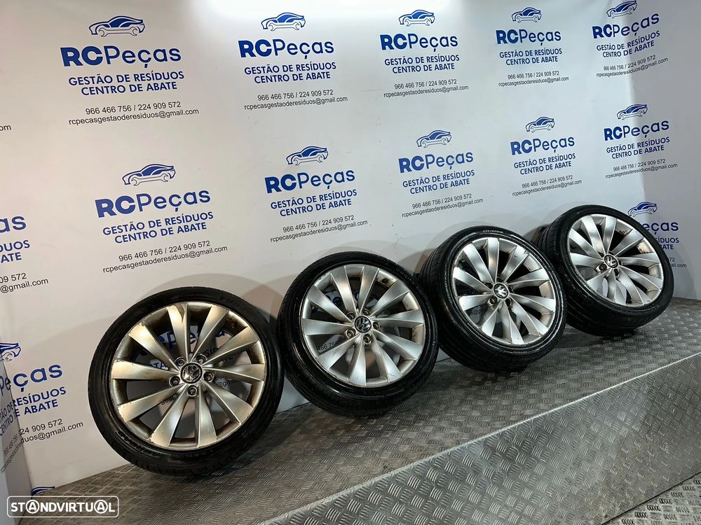 .Conjunto Jantes 18 Interlagos Originais VW Volkswagen 5x112 8J ET41 3C8601025D - 2