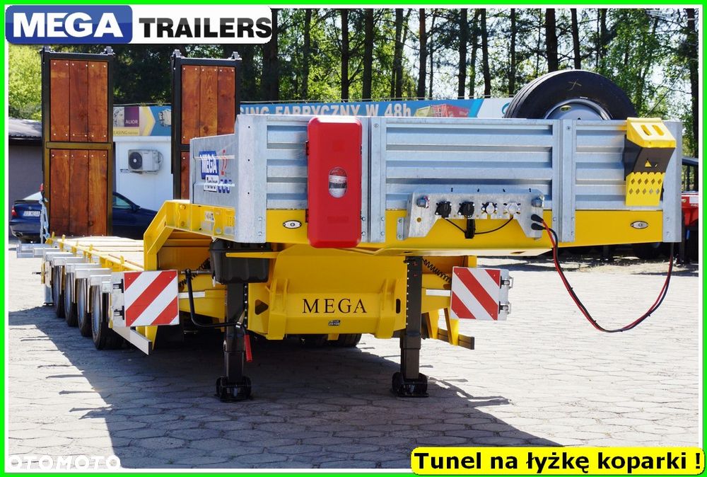 Mega Nisko podłoga 4 osie,  dł. 9,50 m, TUNEL na RAMIĘ KOPARKI !!! - 8
