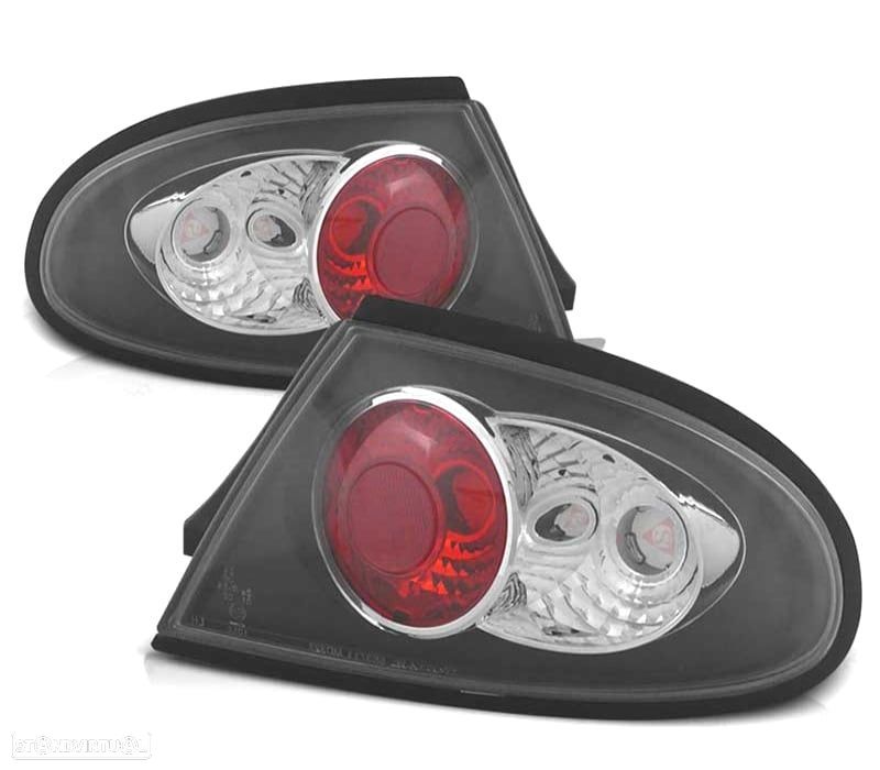 FAROLINS TRASEIROS MAZDA 323F 94-98 PRETO - 1