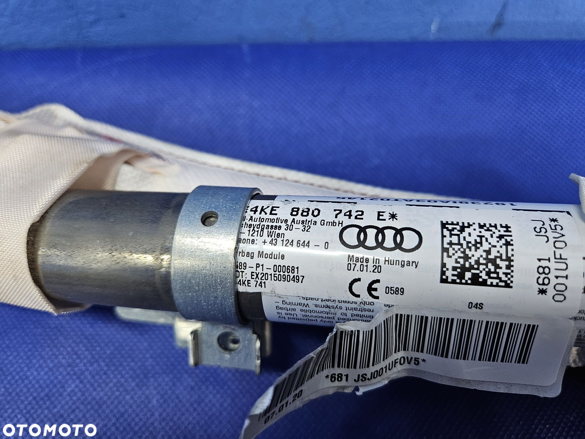 KURTYNA powietrzna prawa AUDI E-TRON 50 55 Q8 Airbag poduszka oryginał - 8