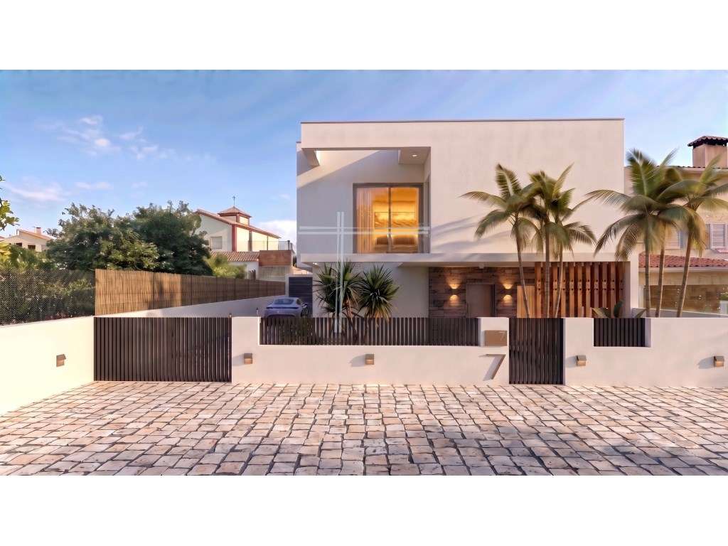 Moradia Geminada T4, arquitetura contemporânea com garagem e piscin... - Grande imagem: 3/56