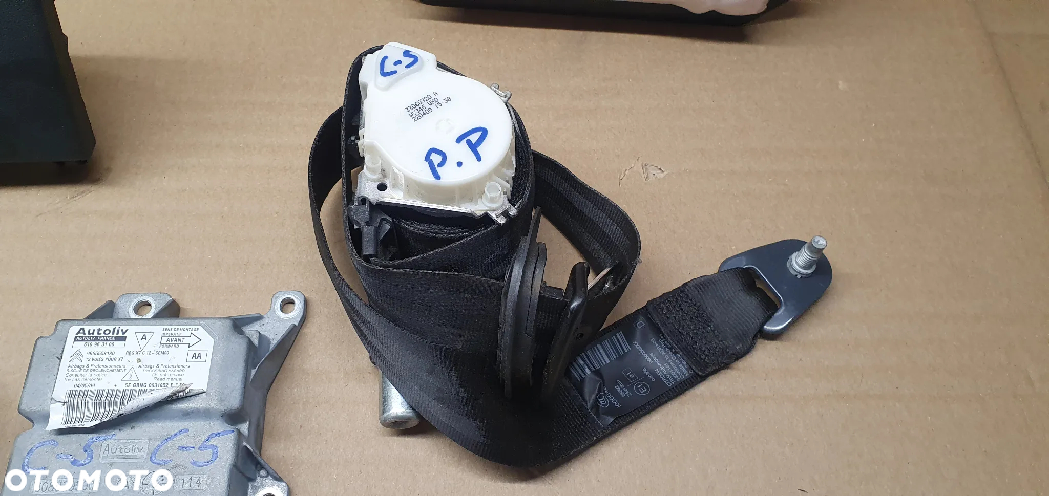 Konsola poduszki pasy AIRBAG  sensor zestaw naprawczy Citroen C5 III - 7