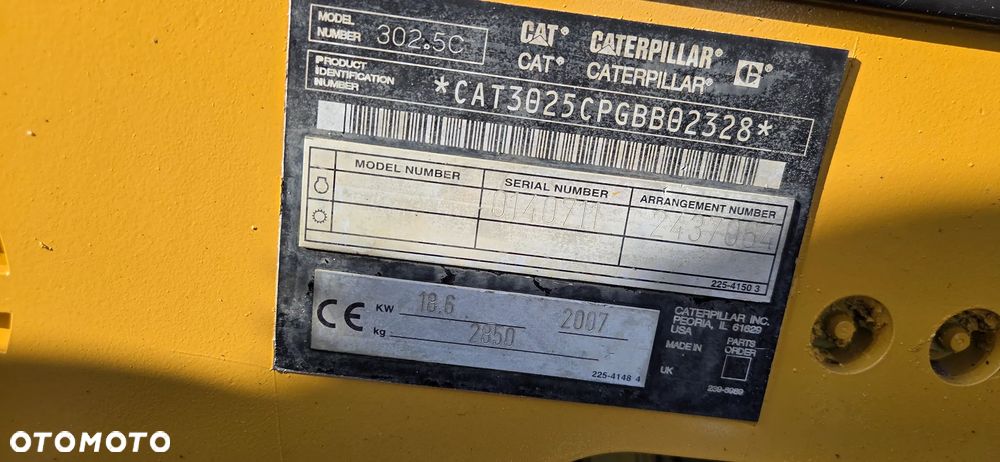 Caterpillar <<Minikoparka CAT 302.5 C, rok 2007r, waga 2850kg, z Niemiec!>> - 11