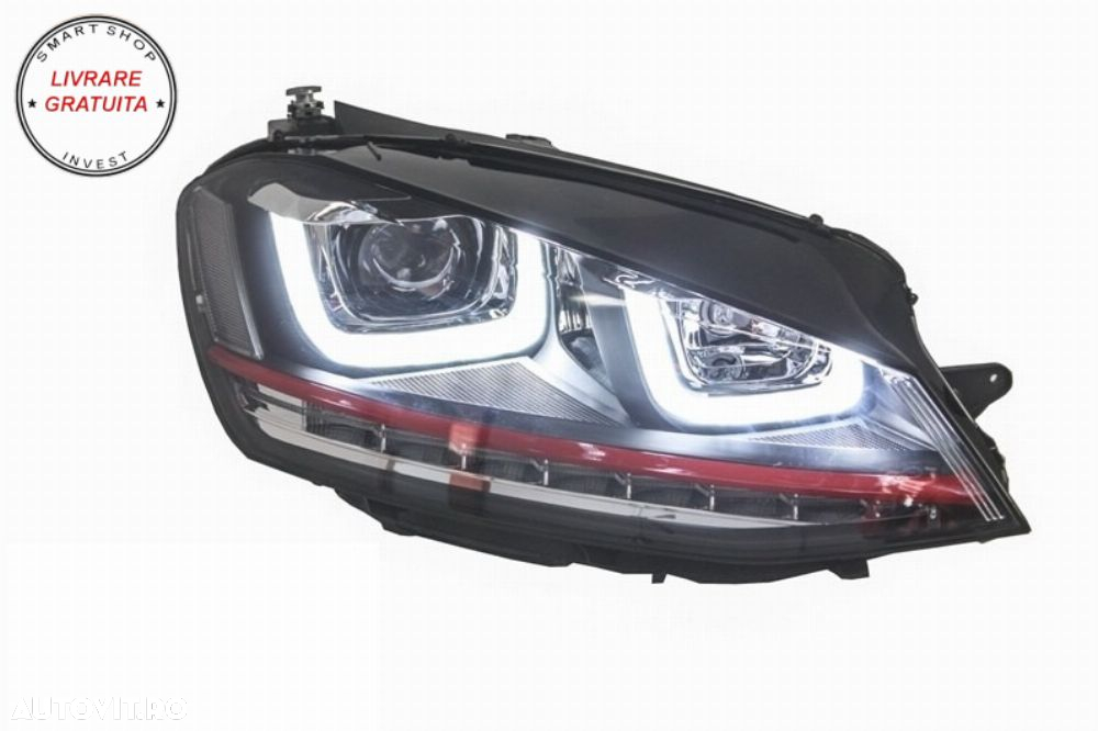 RHD Faruri 3D LED VW Golf 7 VII (2012-2017) R20 GTI Design Semnal Dinamic LED- livrare gratuita - 10