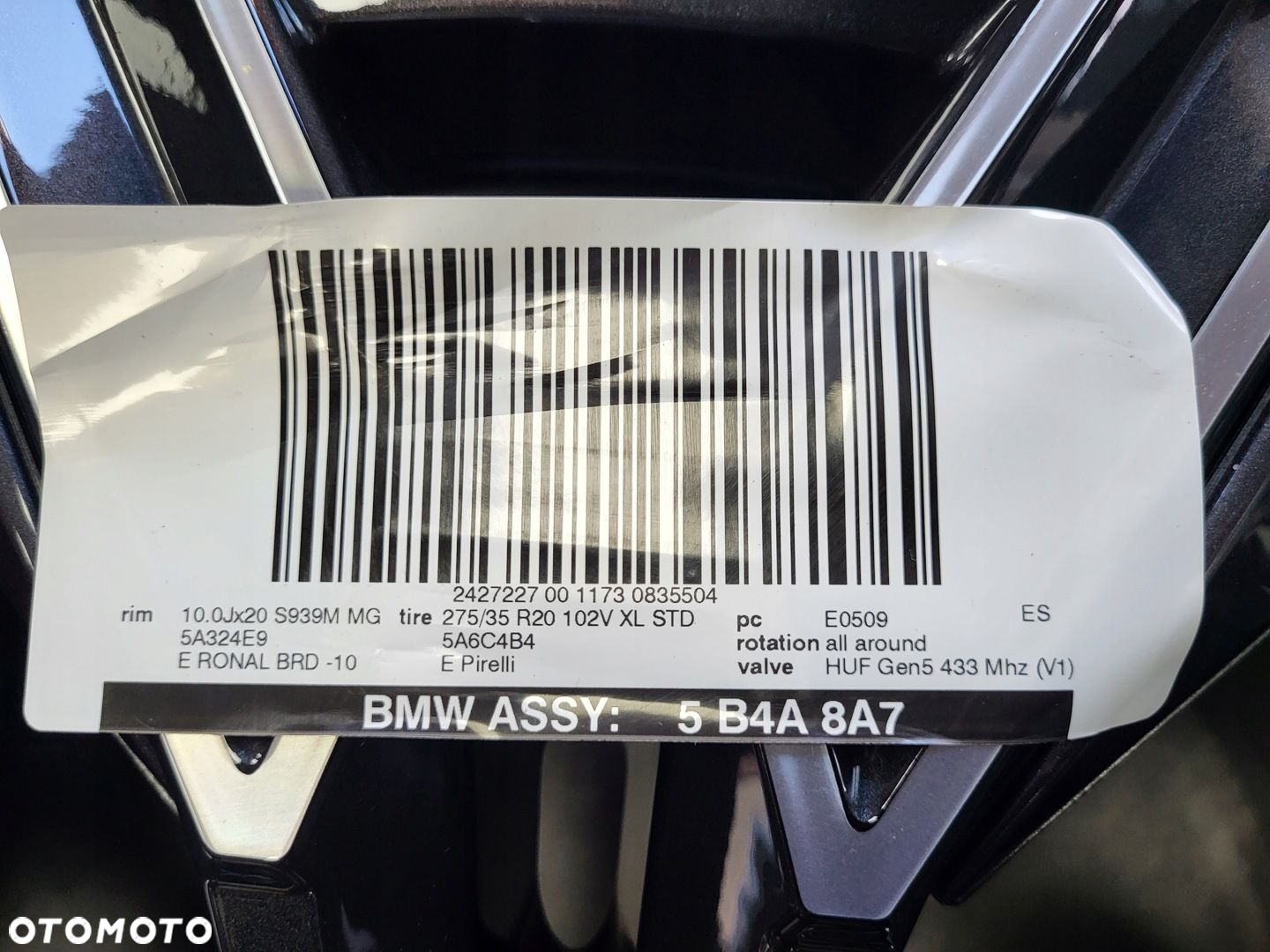 20 Zimowe ORYGINALNE BMW 5 i5 G60 G61 M Aerodynamic 939M R20 Nowe - 10