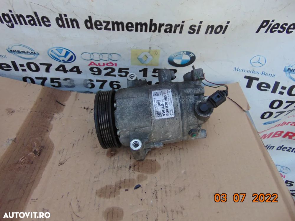 Compresor clima VW 1.6tdi Seat Skoda Audi a3 octavia 3 leon passat b7 1.2 benzina 1.0 golf 7 touran - 1