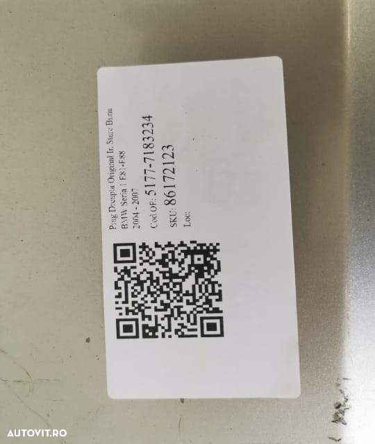 Prag Dreapta Original In Stare Buna BMW  Seria 1  E81-E88 2004 2005 20 - 7