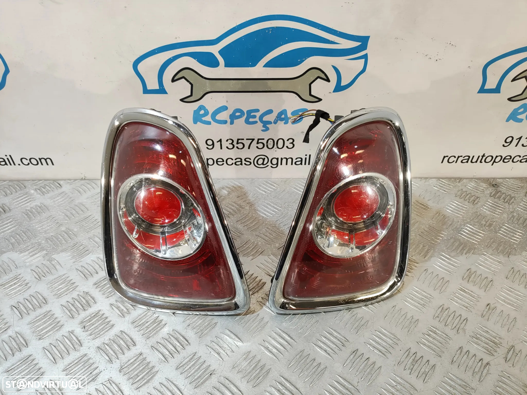 FAROLIM FAROLINS TRASEIRO TRÁS ESQUERDO DIREITO ORIGINAL MINI COOPER R56 LCI FACELIFT 63217255912 7255912 63217255911 7255911 R57 CABRIO LCI R58 COUPE R59 ROADSTER - 4