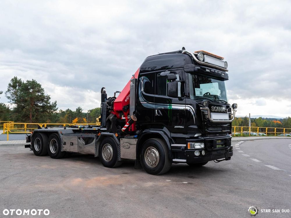 Scania R580 8x4 HMF 5020-K6, JOAB L20 5200AK Żuraw HDS Hakowiec Wciągarka - 13