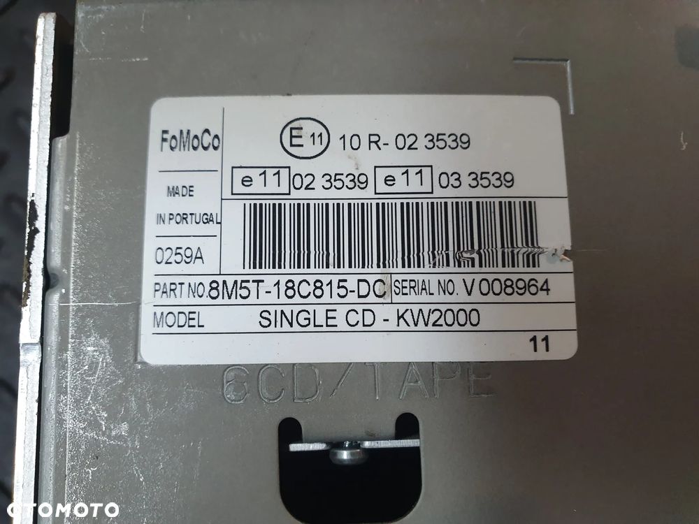 RADIO ODTWARZACZ PŁYT  FORD C-MAX LIFT  8M5T-18C815-DC - 4