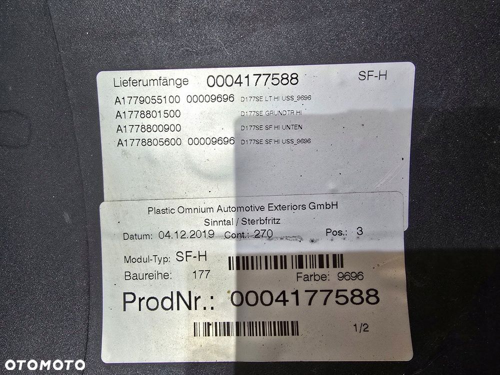zderzak tył tylny mercedes a klasa w177 19r sedan a1778850703 a1778852103 - 6