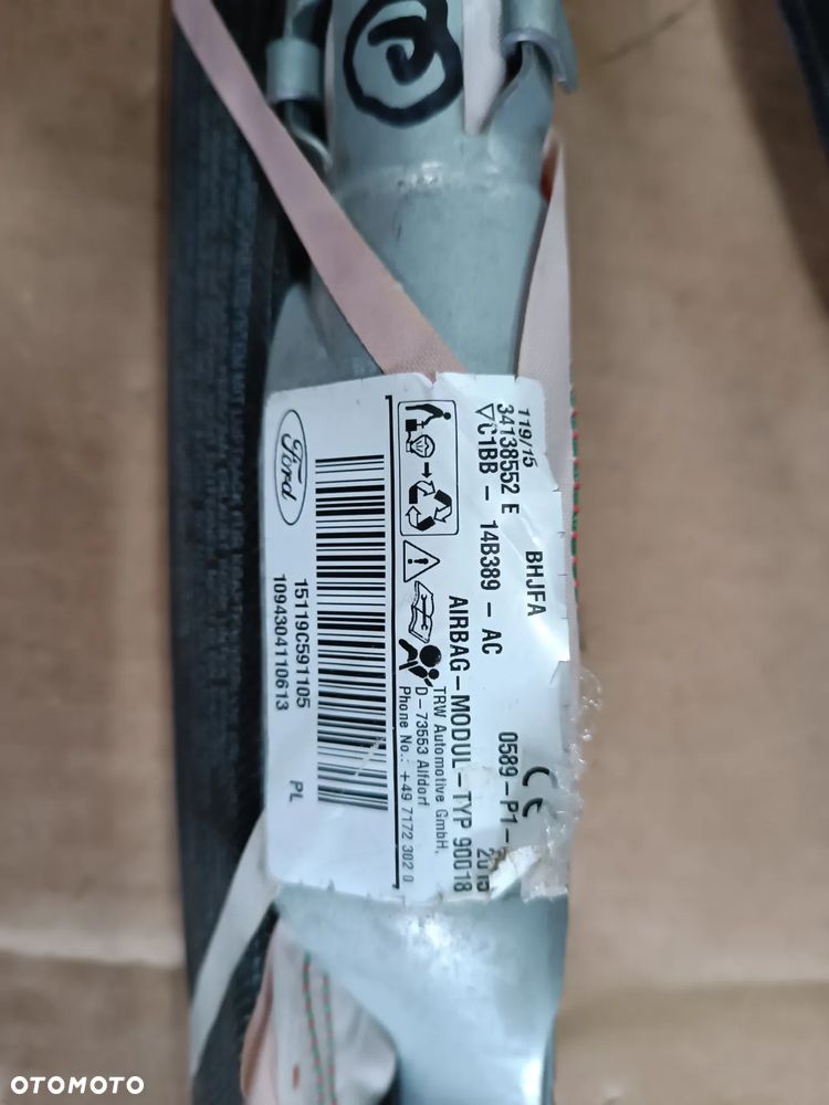 KURTYNA PRAWA PODUSZKA AIRBAG FORD FIESTA MK7 3 DRZWI - 2