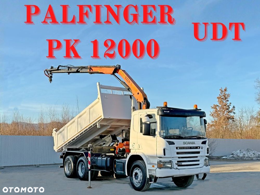 Scania P 380 * WYWROTKA 5,10 m + PALFINGER PK 12000 * 6x4