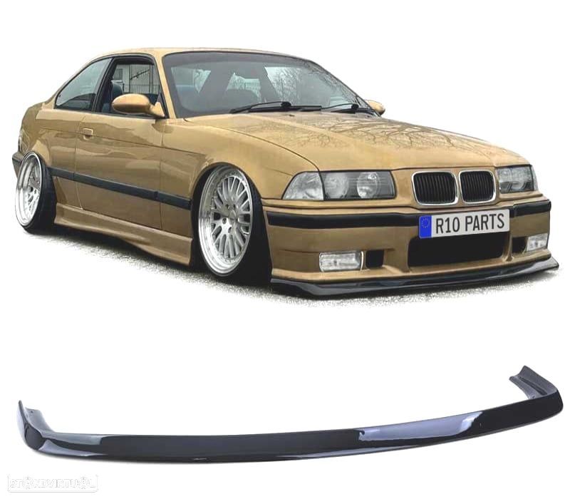 SPOILER LIP FRONTAL BMW E36 M3 PRETO BRILHANTE - 1