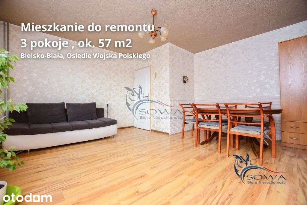 3-pokojowe mieszkanie z balkonem