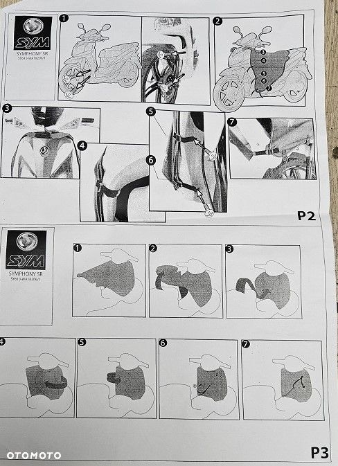 Oryginalny Koc na Nogi motokoc SYM Symphony SR  SY610-WA18206/1 - 10