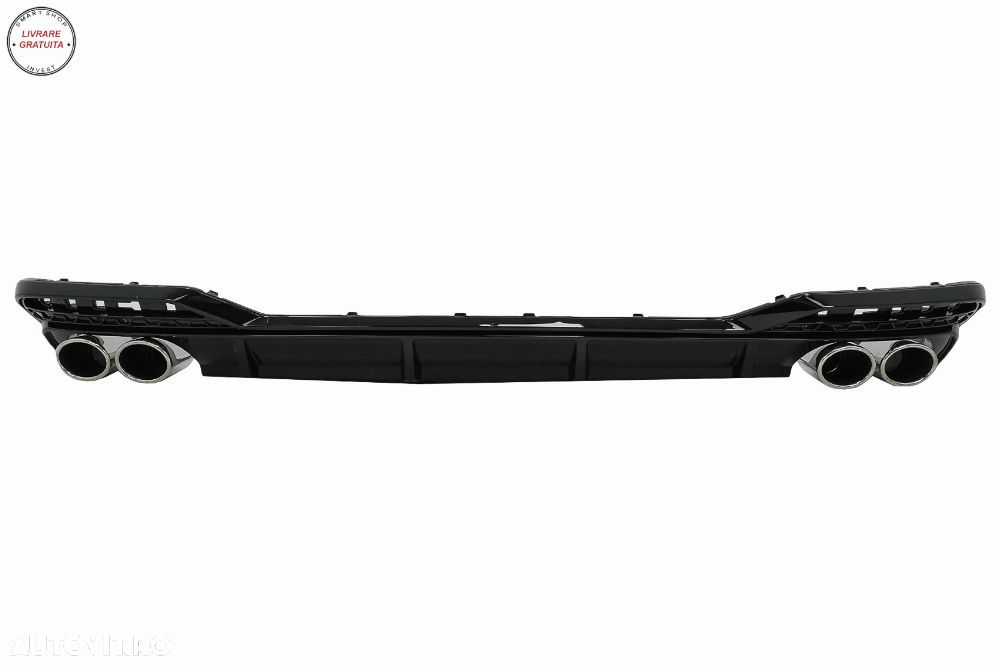 Difuzor Bara Spate Audi A5 F5 Facelift S-Line (2020-) Negru Lucios- livrare gratuita - 1