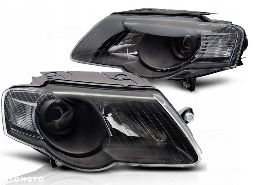 Reflektor Lampa kpl Tuning Black Czarne Soczewka h7 VW Passat B6 3c0 05-10 - 1