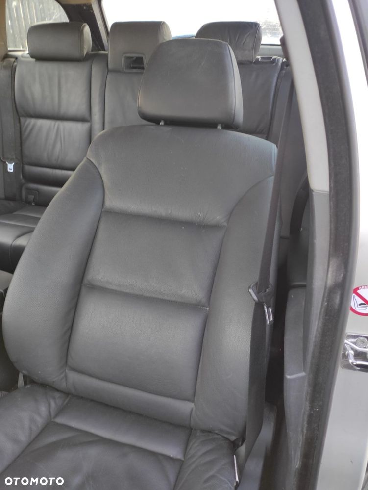 FOTEL LEWY PRZÓD PRZEDNI BMW E60 E61 CZARNA SKÓRA GRZANY - 2