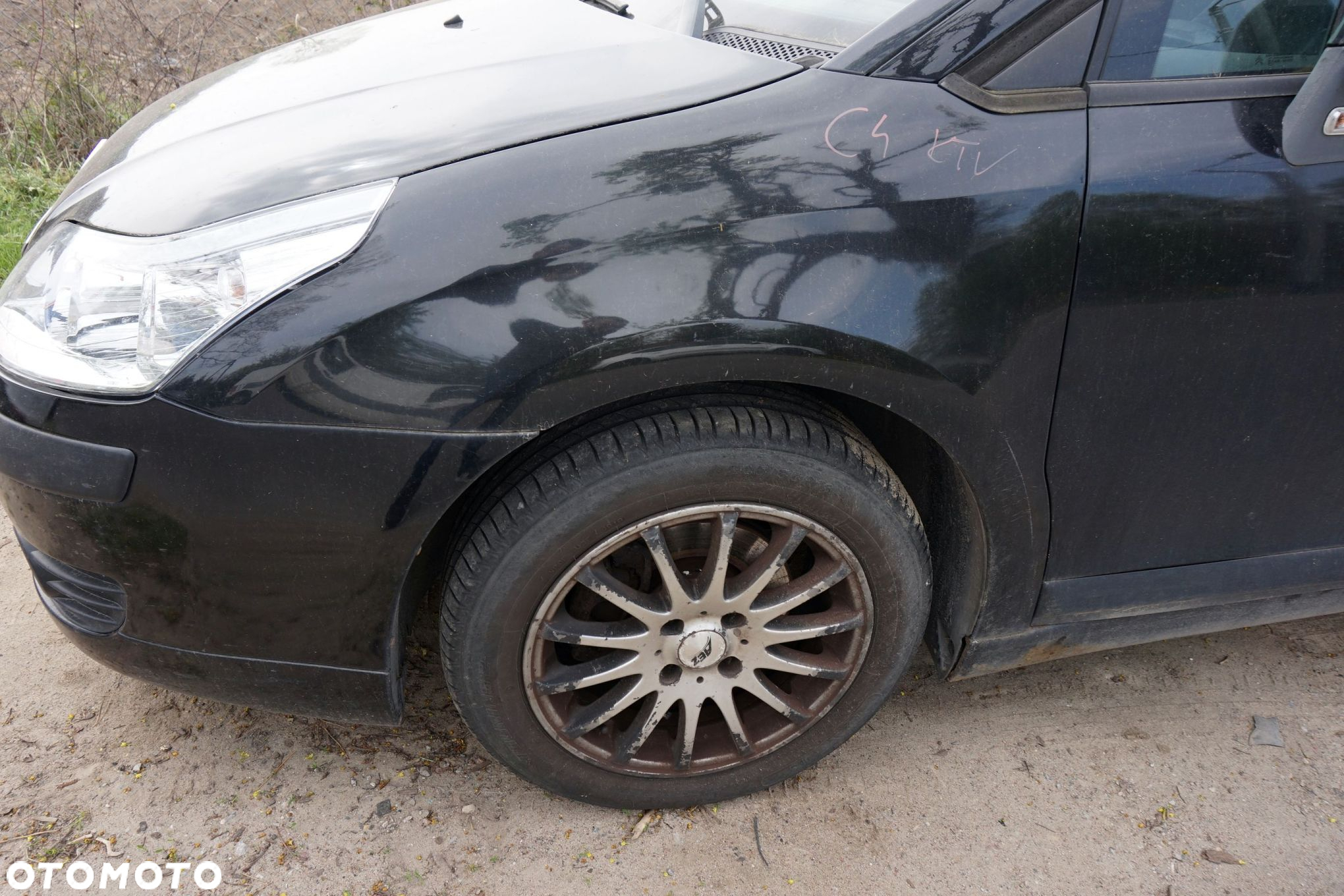 MASKA ZDERZAK BŁOTNIKI LAMPY C4 I KTV  CITROEN 2004-2008 CZARNY PRZÓD KOMPLETNY - 5