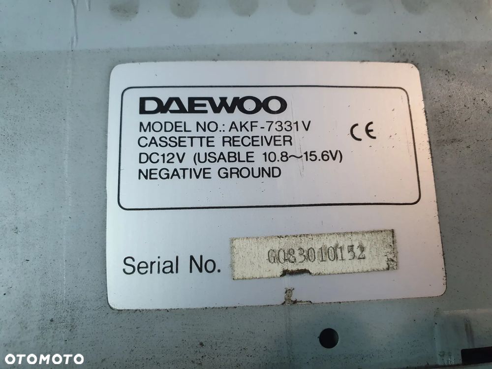 Radio na kasety samochodowe DAEWOO model AKF-7331V - 4
