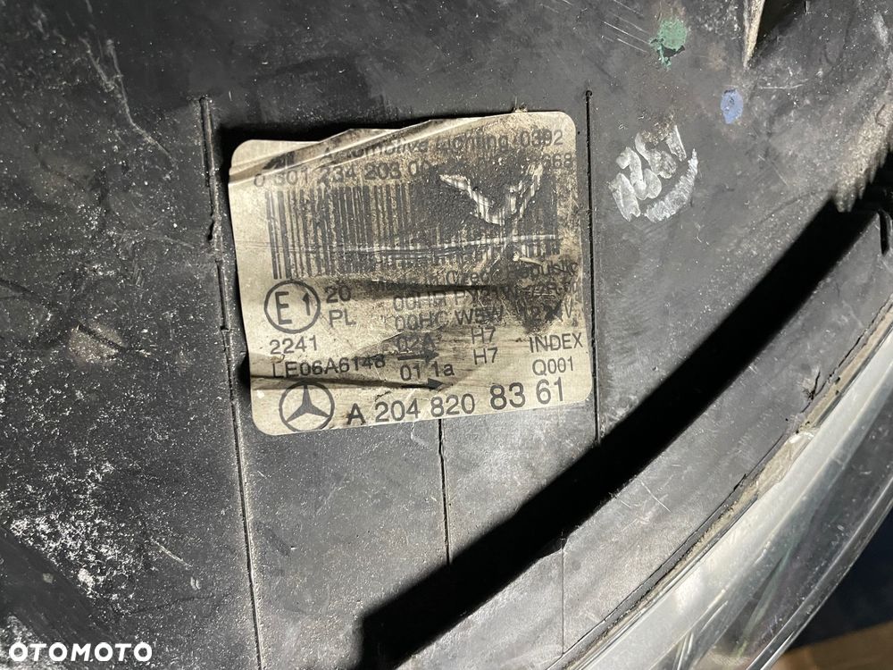 LAMPA LEWA ZWYKŁA SOCZEWKA H7 MERCEDES BENZ C KLASA W204 PRZED LIFTEM A2048208361 - 13