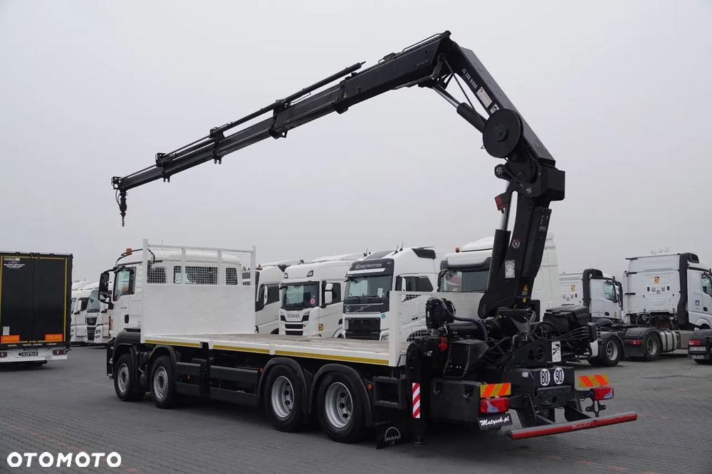 MAN MAN TGS 35.480 / 8x4 / HDS HIAB 288 EP-5 wysów : 12.7 M / SKRZYNIOWY - 7,4 M / UDŹWIG : 9400 KG / EURO 6 / STEROWANIE RADIOWE - 2
