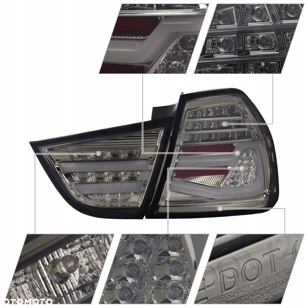 Lampy tyl ne kpl Led Bar Neon DTS Smoke Bmw 3 e90 sedan Lift Lci FL 08-12 - 8