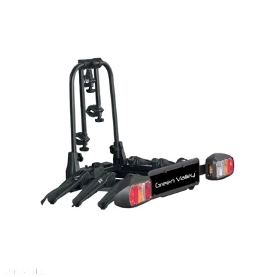 Suport bicicleta Green Valley Discovery 160514-3 cu prindere pe carligul de remorcare, 3 biciclete, Negru_Nou_Pret importator, emitem Factura & Garantie - 4