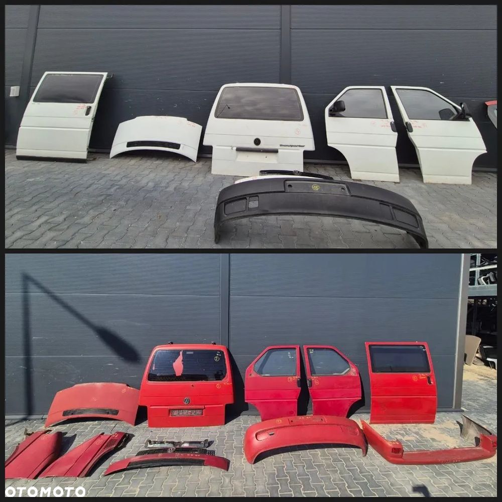 KAROSERIA VW T4 96r.-> CZERWONA / CZERWONY /  BIAŁE / BIAŁA ( R902 ) - 1