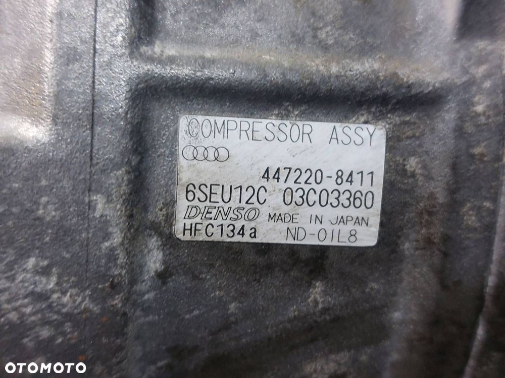 SPRĘŻARKA KOMPRESOR KLIMATYZACJI AUDI A4 B6 2.0 20V 447220-8411 ID: 236705 - 2