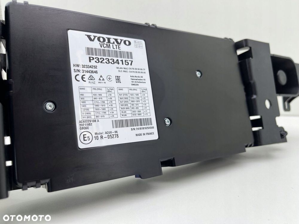VOLVO XC40 MODUŁ KOMPENSATOR VCM LTE MOCOWANIE KOMPLET 32334157 - 2