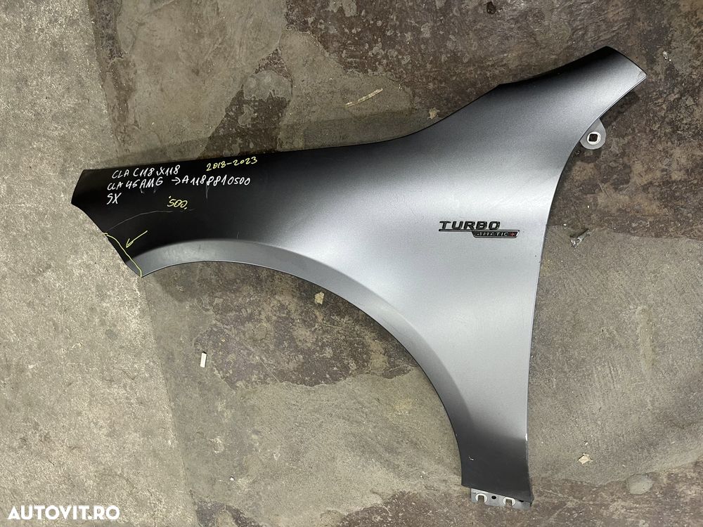 Aripa fata stanga MERCEDES CLA 45 Amg C118 X118 an 2018-2023 cod  A1188810500 cu defect - 2