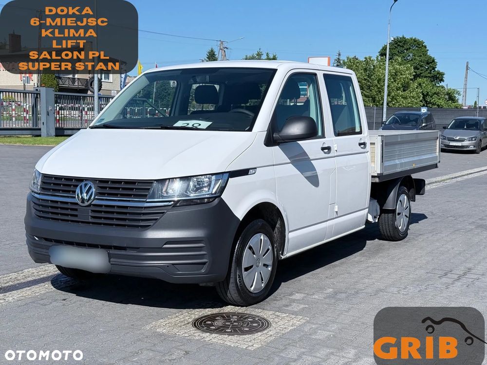 Volkswagen Transporter T6 Doka Brygadówka 6-miejsc Skrzynia Salon PL, Jeden Właściciel - 1