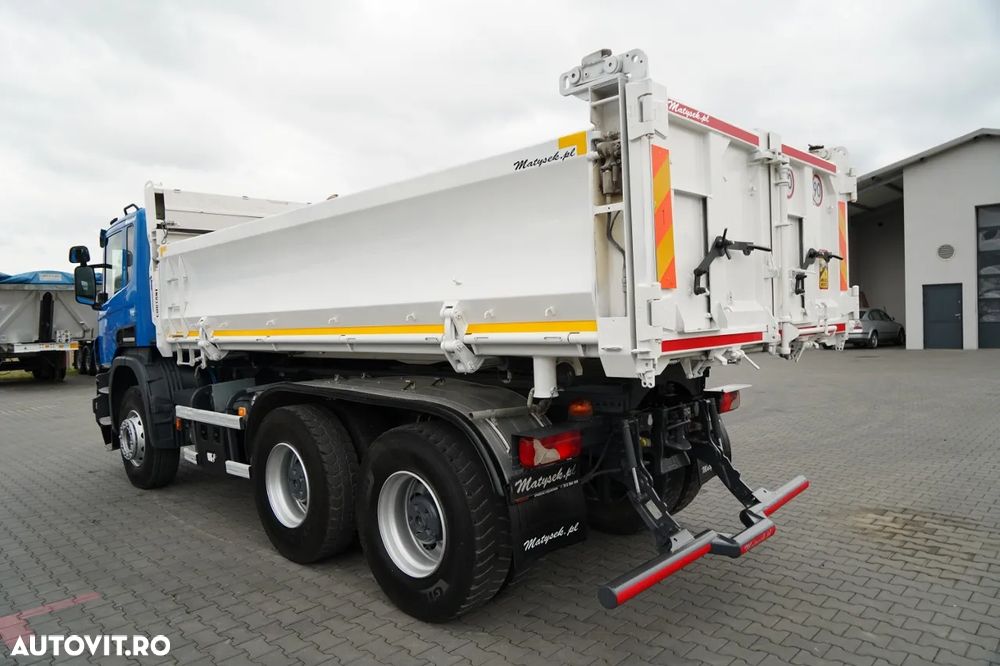 Scania P 410 / 6x4 / BASCULĂ 3 DIRECȚII / 2x HYDRODOLTA / BOARDMATIC / AUTOMATĂ / EURO 6 - 15