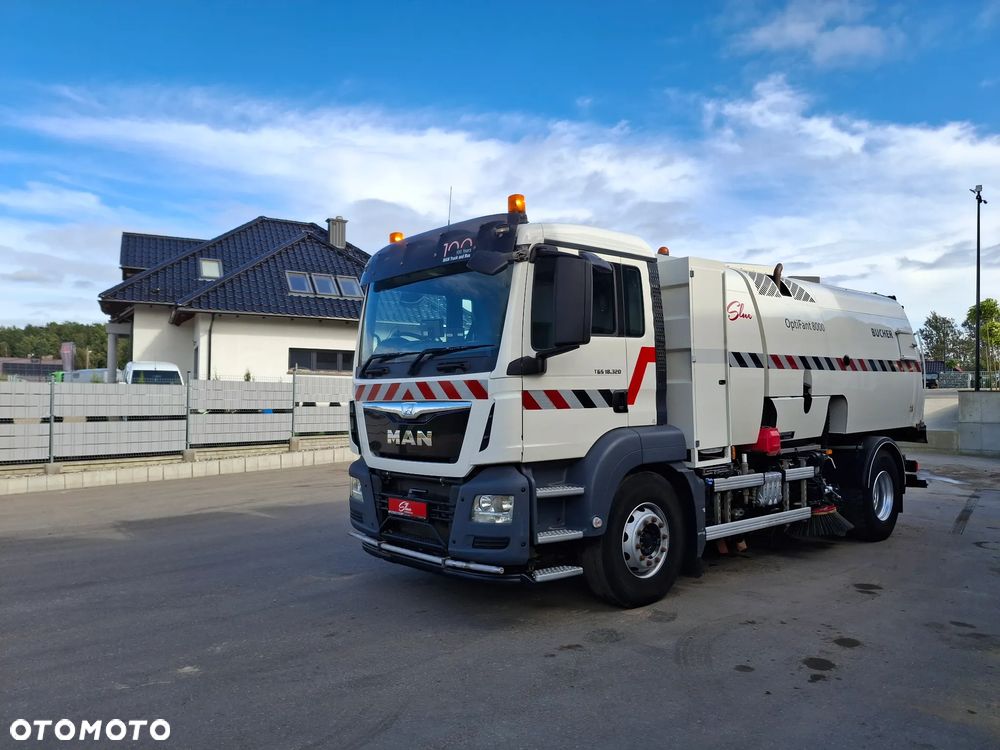 MAN TGS 18.320 Zamiatarka BUCHER OptiFant 8000 2 Silniki Euro 6 Karcher Listwy Wysokiego Ciśnienia Szczotki L/R EUnited PM10 Mycie Jezdni Ulicy Dodatkowy Zbiornik Wodny - 3